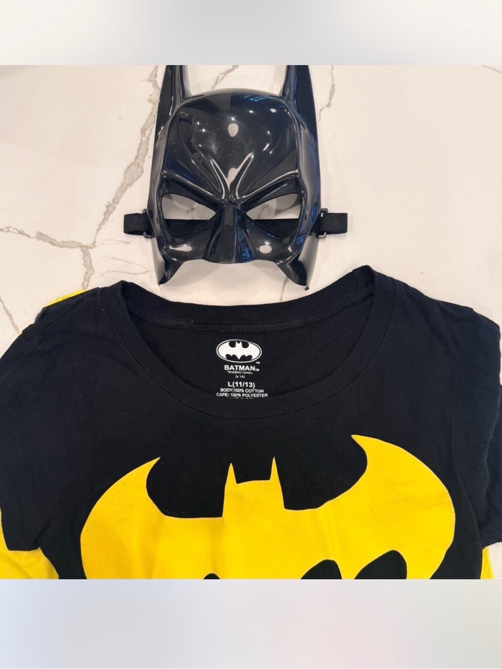 Batman Black and Yellow Costume Mini Dress and  Mask